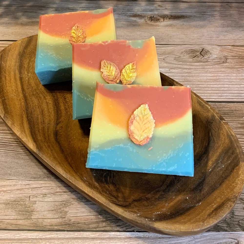 Hand Crafted Artisan Soap in Rich Colors Perfect for Thanksgiving and Beyond - Picture 4 of 9